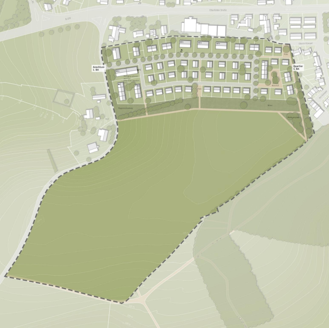 Bauabschnitt I des Neubaugebietes Karthausen
